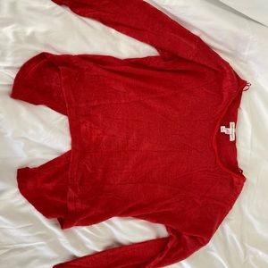 Open Back Red Sweater